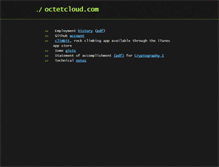 Tablet Screenshot of octetcloud.com